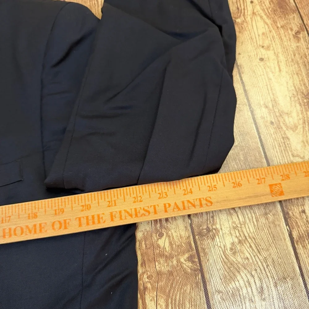 Joseph & Feiss Gold Blazer Mens 43 Regular Navy Blue Wool Classic Fit
